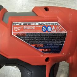 AS-IS Milwaukee FUEL 18-Volt Lithium-Ion Brushless Cordless 18-Gauge 1/4 in. Narrow Crown Stapler (Tool-Only)