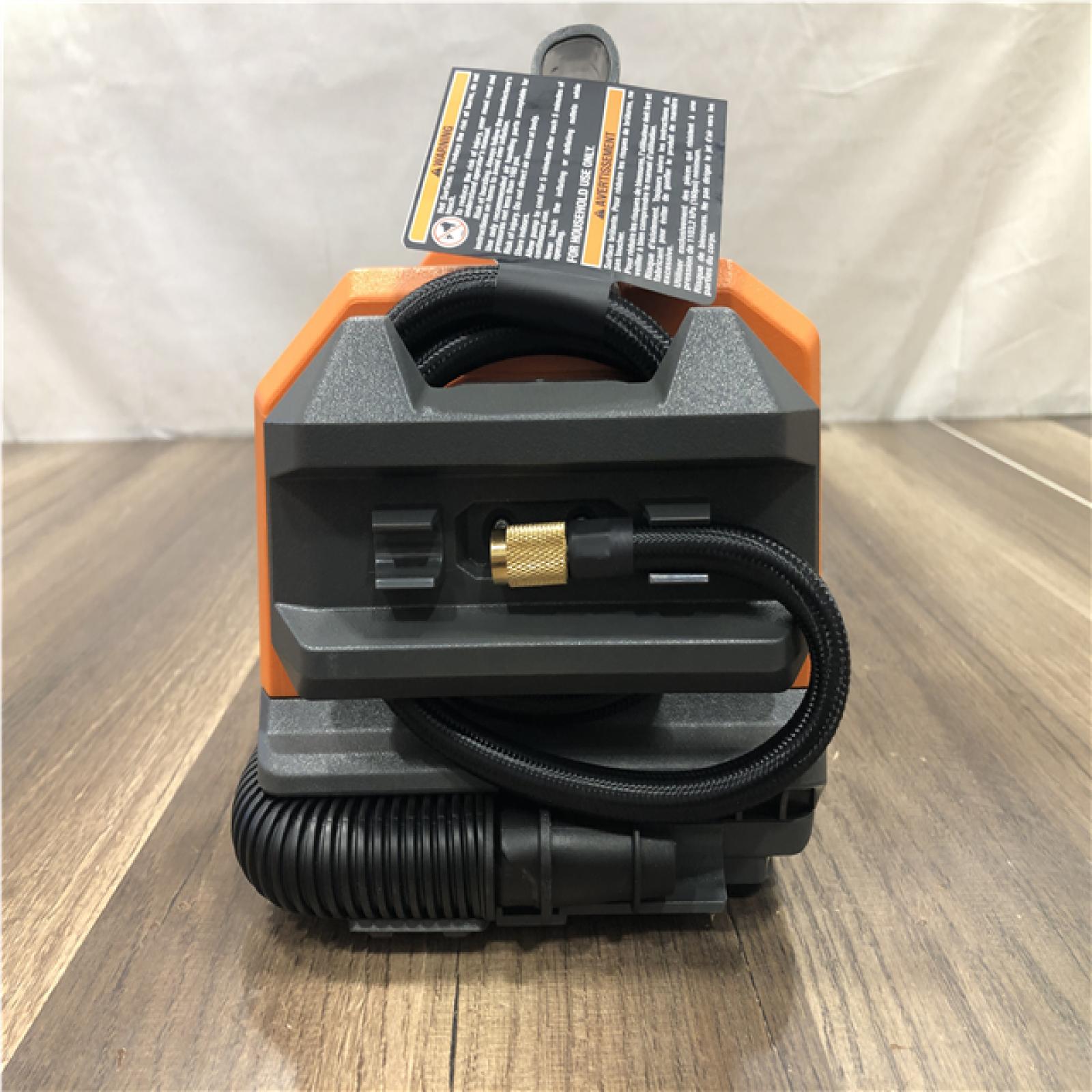 AS-IS 18V Dual Function Cordless Inflator (Tool Only) with Valve Adaptor  Needle  (2) Nozzles  and 12V Power Cord