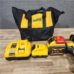 HOUSTON LOCATION - AS - IS DEWALT 20V Lithium-Ion Cordless 2-Tool Combo Kit with 20V/60V FLEXVOLT 9 Ah Battery  4 Ah Battery and Charger