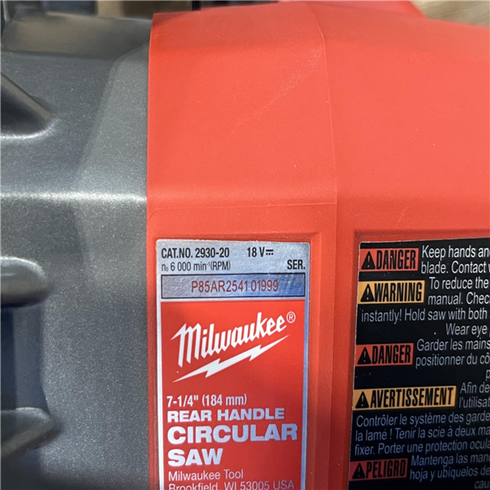 AS-IS Milwaukee FUEL 18V Lithium-Ion Cordless 7-1/4 in. Rear Handle Circular Saw (Tool-Only)