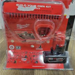 AS-IS   Milwaukee M12 12-Volt Lithium-Ion XC Battery Pack 4.0 Ah and Charger Starter Kit