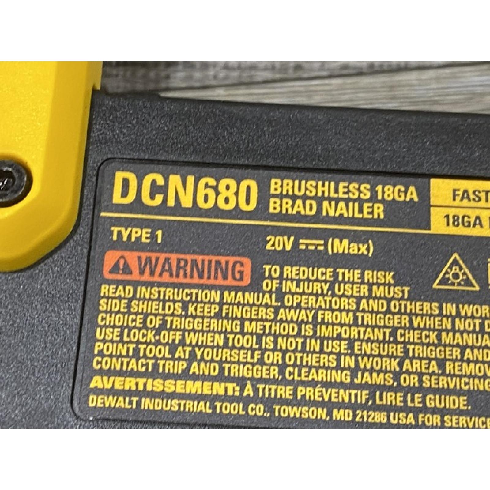 AS-IS DEWALT 20V MAX XR Lithium-Ion Electric Cordless 18-Gauge Brad Nailer (Tool Only)