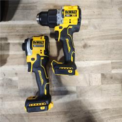 HOUSTON LOCATION - AS-IS DEWALT 20V MAX XR Hammer Drill and ATOMIC Impact Driver 2 Tool Cordless Combo Kit with (2) 4.0Ah Batteries, Charger, and Bag