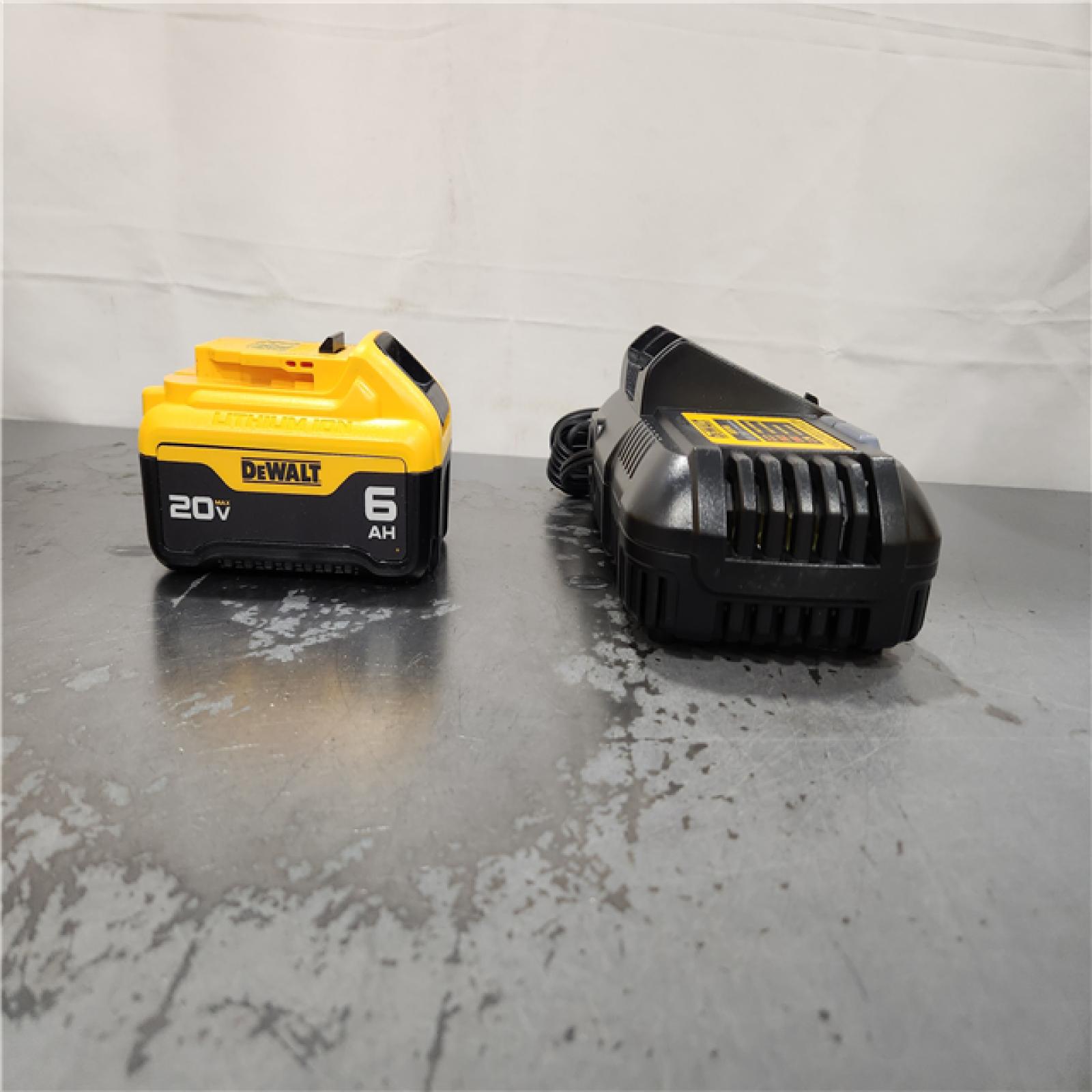AS-IS- DEWALT 20V MAX Lithium-Ion 6.0 Ah Battery and Charger