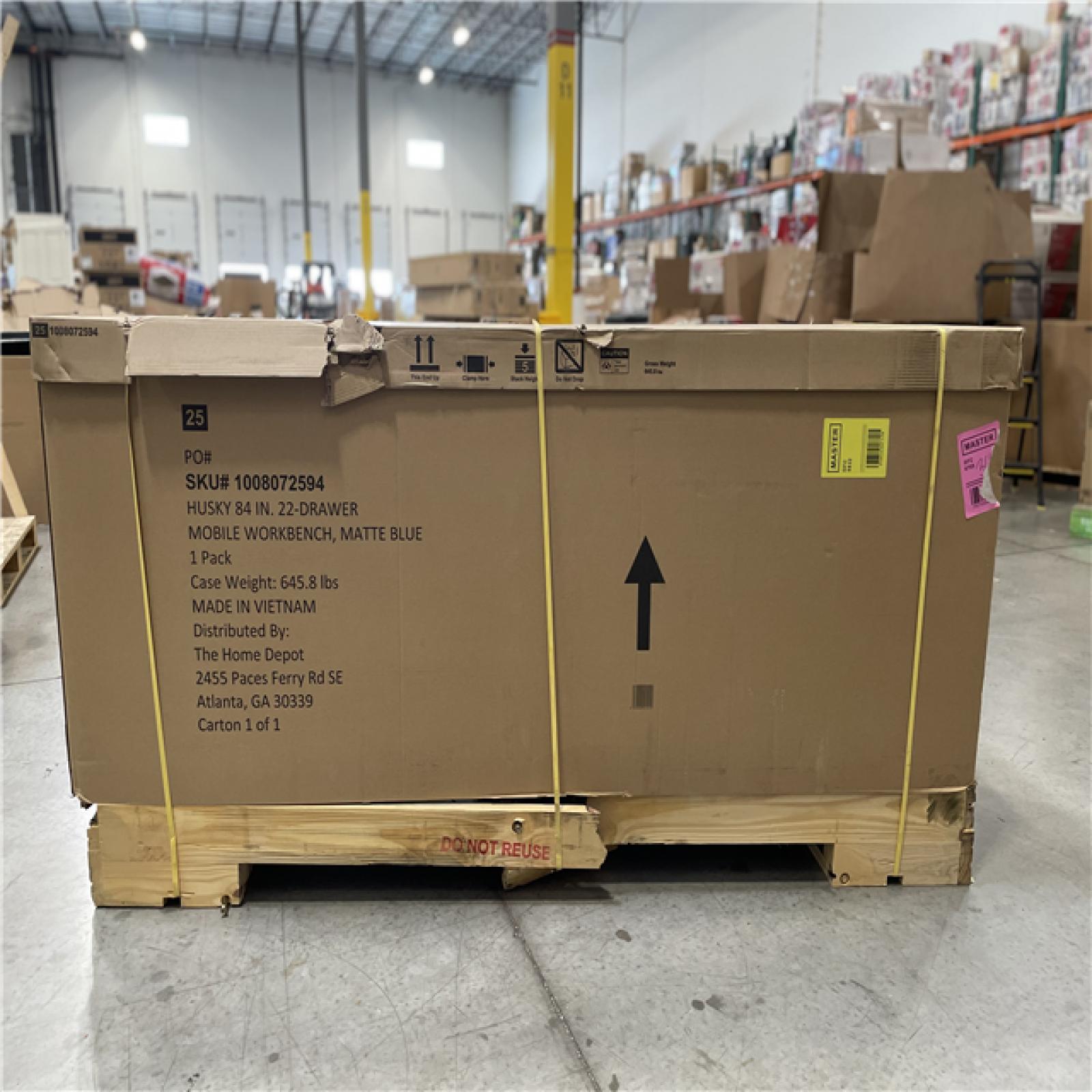 DALLAS LOCATION- AS-IS Tool Storage Heavy Duty 84 in. W x 24 in. D Mobile Workbench Cabinet