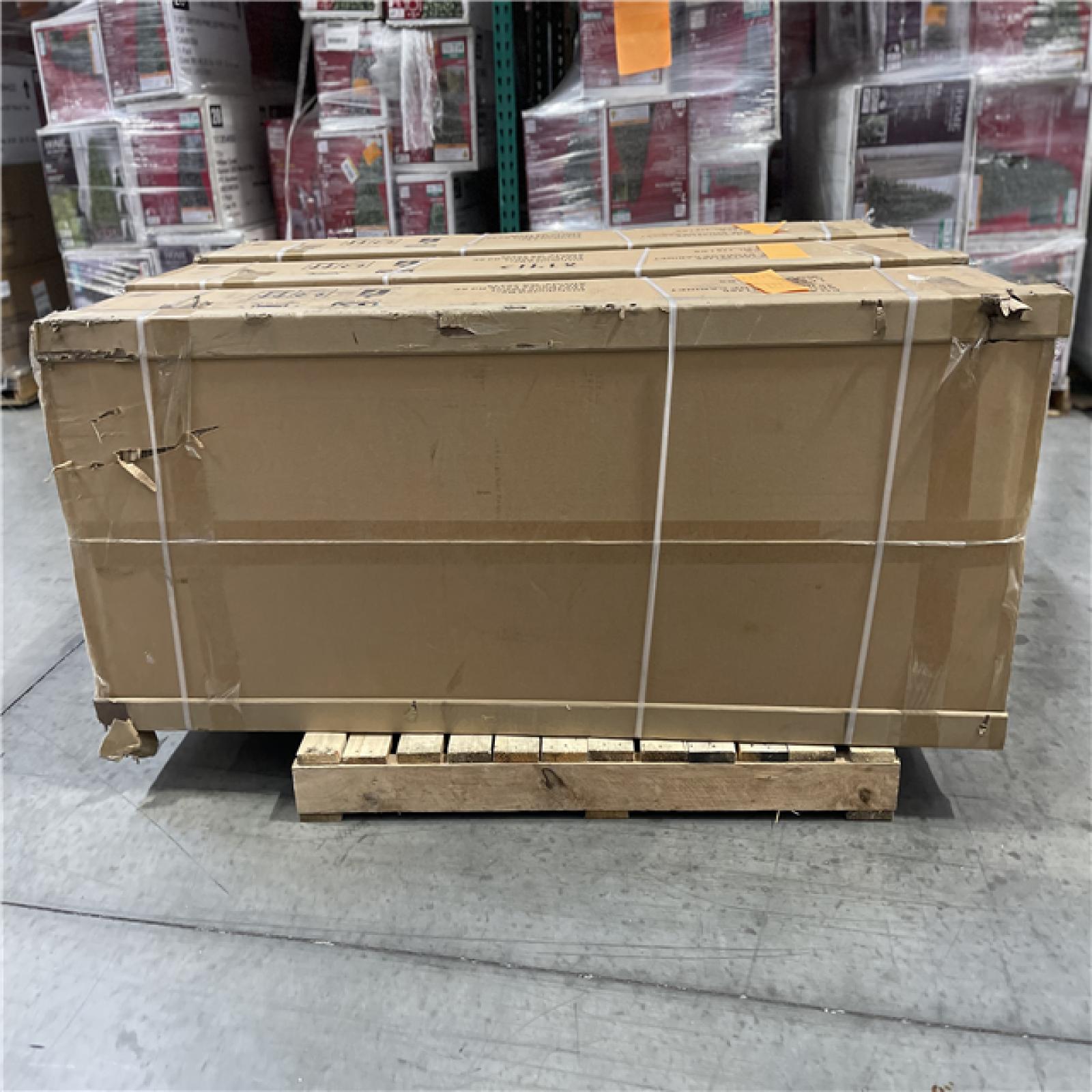 DALLAS LOCATION - Husky Ready-to-Assemble 48 in. W x 72 in. H x 18.3 in. D 24-Gauge 3-Shelf Steel Freestanding Cabinet in Black PALLET-(3 UNITS)