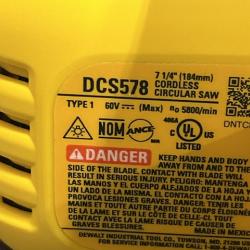 AS-IS DEWALT FLEXVOLT 60V MAX Cordless Brushless 7-1/4 in. Circular Saw with Brake (Tool Only)