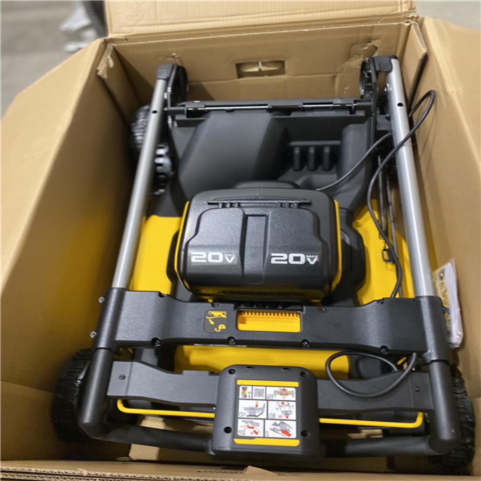 Dallas Location - As-Is DeWalt 2X20V MAX DCMWP234U2 21 in. 20 V Battery Lawn Mower Kit (Battery & Charger)
