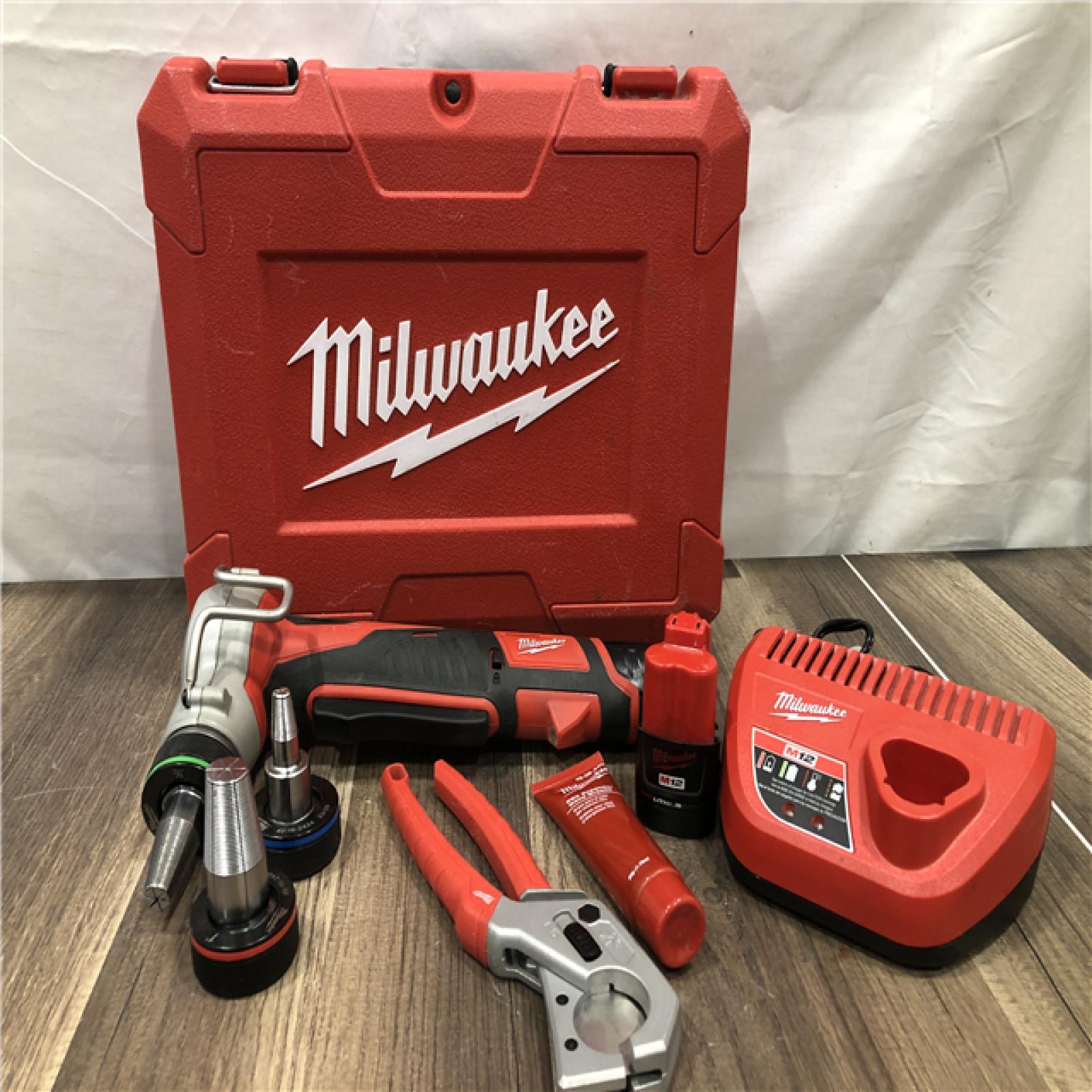 AS-IS Milwaukee  Cordless PEX Expansion Tool Kit with 1 in. Plastic Tubing Cutter
