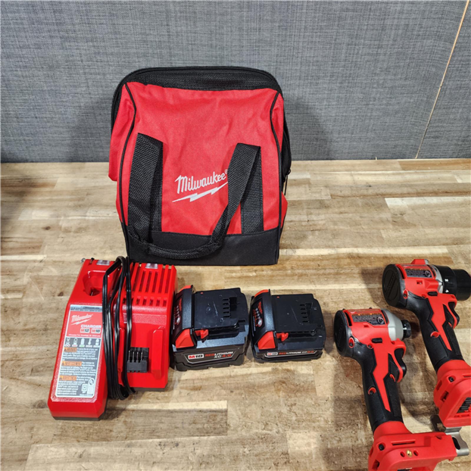 HOUSTON LOCATION - AS - IS Milwaukee 18-Volt Lithium-Ion Brushless Cordless Compact Hammer Drill/Impact Combo Kit