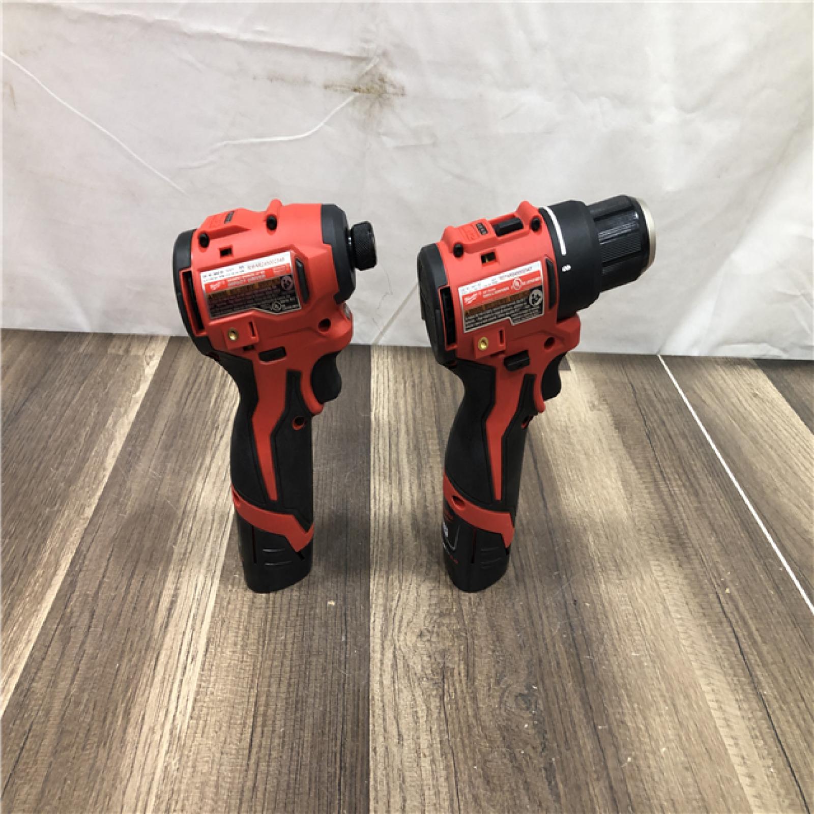 AS-IS Milwaukee 12-Volt Lithium-Ion Brushless Cordless Subcompact Drill and Impact Driver Combo Kit