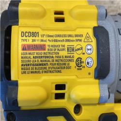 AS-IS DEWALT 20V MAX XR Lithium-Ion Brushless Cordless 1/2 in. Drill/Driver Kit
