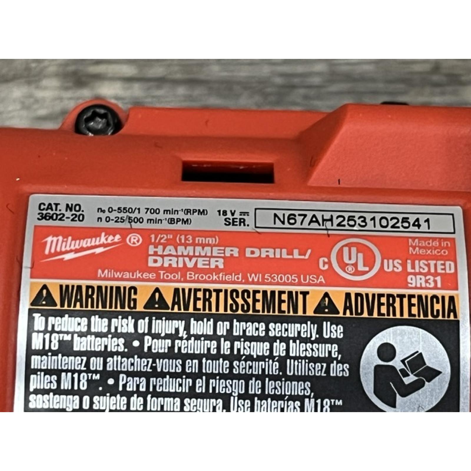 AS-IS Milwaukee 18-Volt Lithium-Ion Brushless Cordless Compact Hammer Drill/Impact Combo Kit