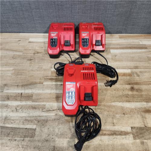 HOUSTON LOCATION - AS - IS MILWAUKEE BATTERY CHARGER PACK QTY - 3