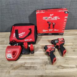 HOUSTON LOCATION - AS-IS Milwaukee 3497-22 12V Brushless Hammer Drill and Impact Driver Combo Kit