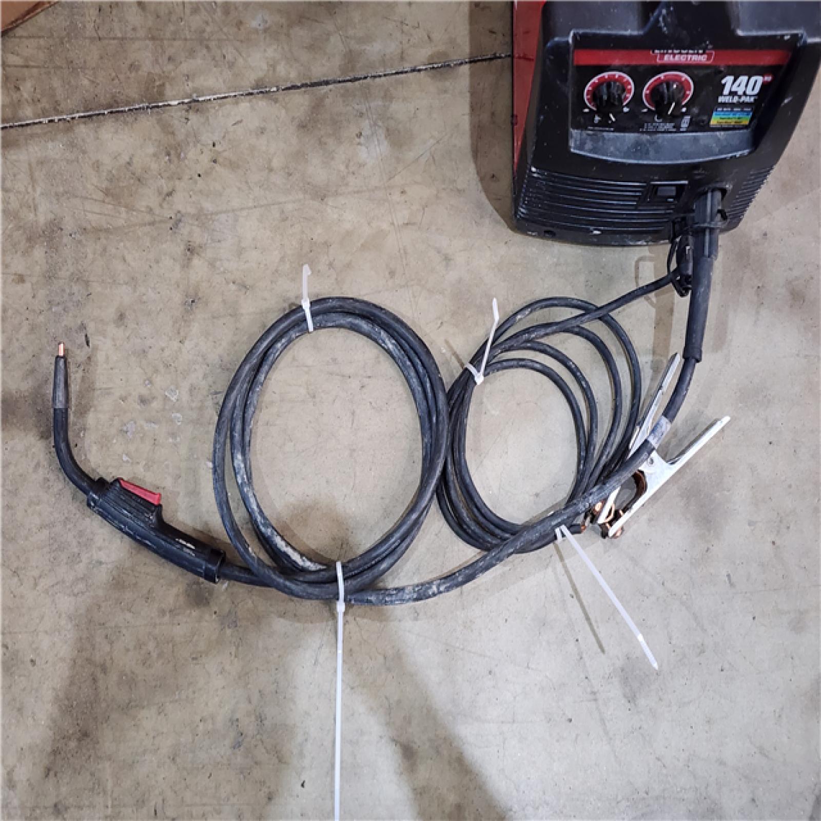 HOUSTON LOCATION - AS-IS Lincoln Electric Single Phase 140 Amp DC 115V Flux-Core & Stick MIG Welder - 90A/19V/20% Duty Cycle  10.15 Long | Part #K2697-1