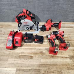 HOUSTON LOCATION - AS - IS Milwaukee 18-Volt Lithium-Ion Brushless Cordless (4-Tool) Combo Kit