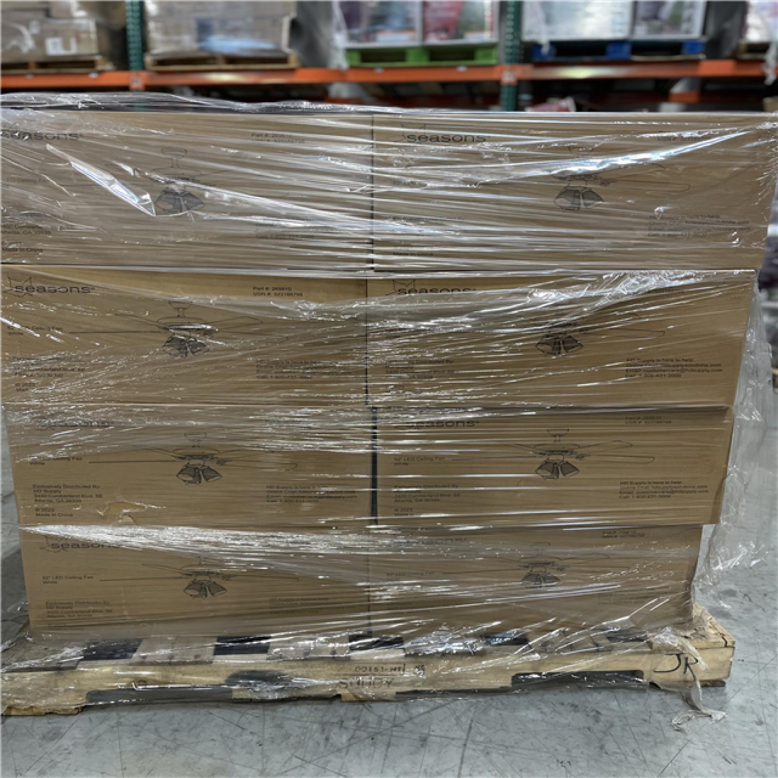 DALLAS LOCATION - SEASONS 52 LED CEILING FAN PALLET - (24 UNITS)