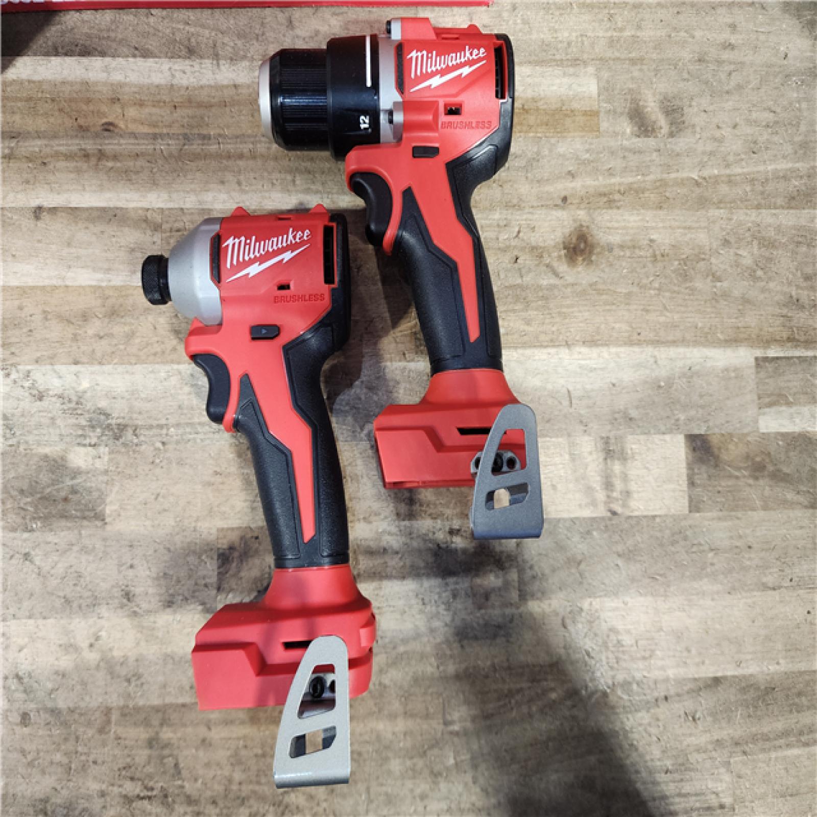 HOUSTON LOCATION - AS-IS Milwaukee  18V Lithium-Ion Brushless Cordless Compact Drill/Impact Combo Kit
