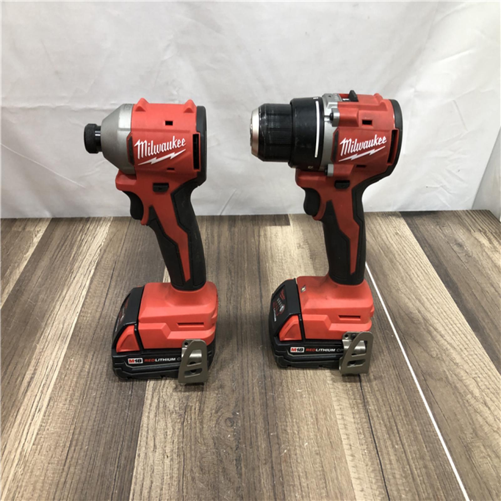 AS-IS Milwaukee 18V Lithium-Ion Brushless Cordless Compact Drill/Impact Combo Kit