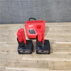 HOUSTON LOCATION - AS-IS Milwaukee 2 Tool Combo Kit W/ (2) Battery & Charger