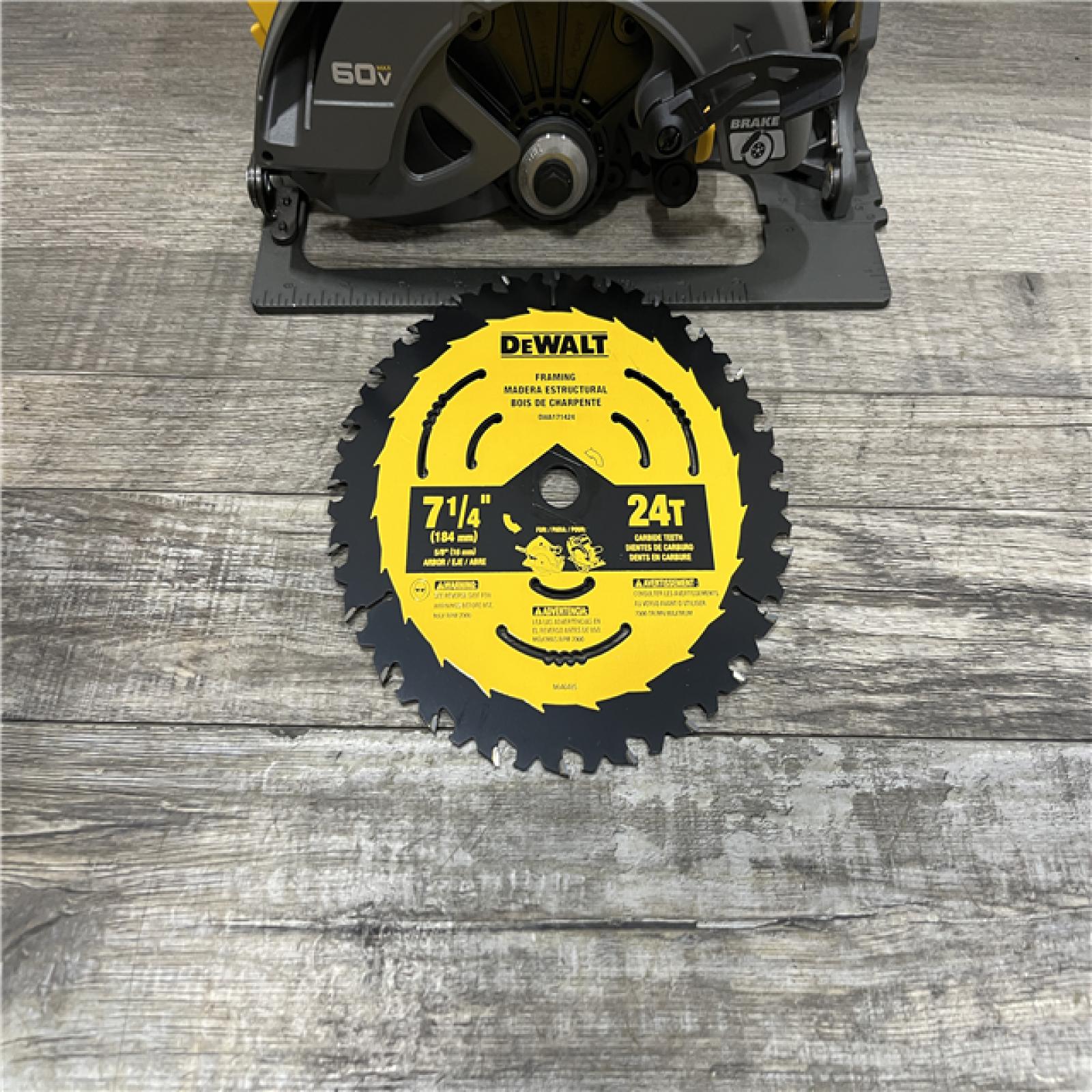 AS-IS DEWALT FLEXVOLT 60V MAX Cordless Brushless 7-1/4 in. Circular Saw with Brake (Tool Only)