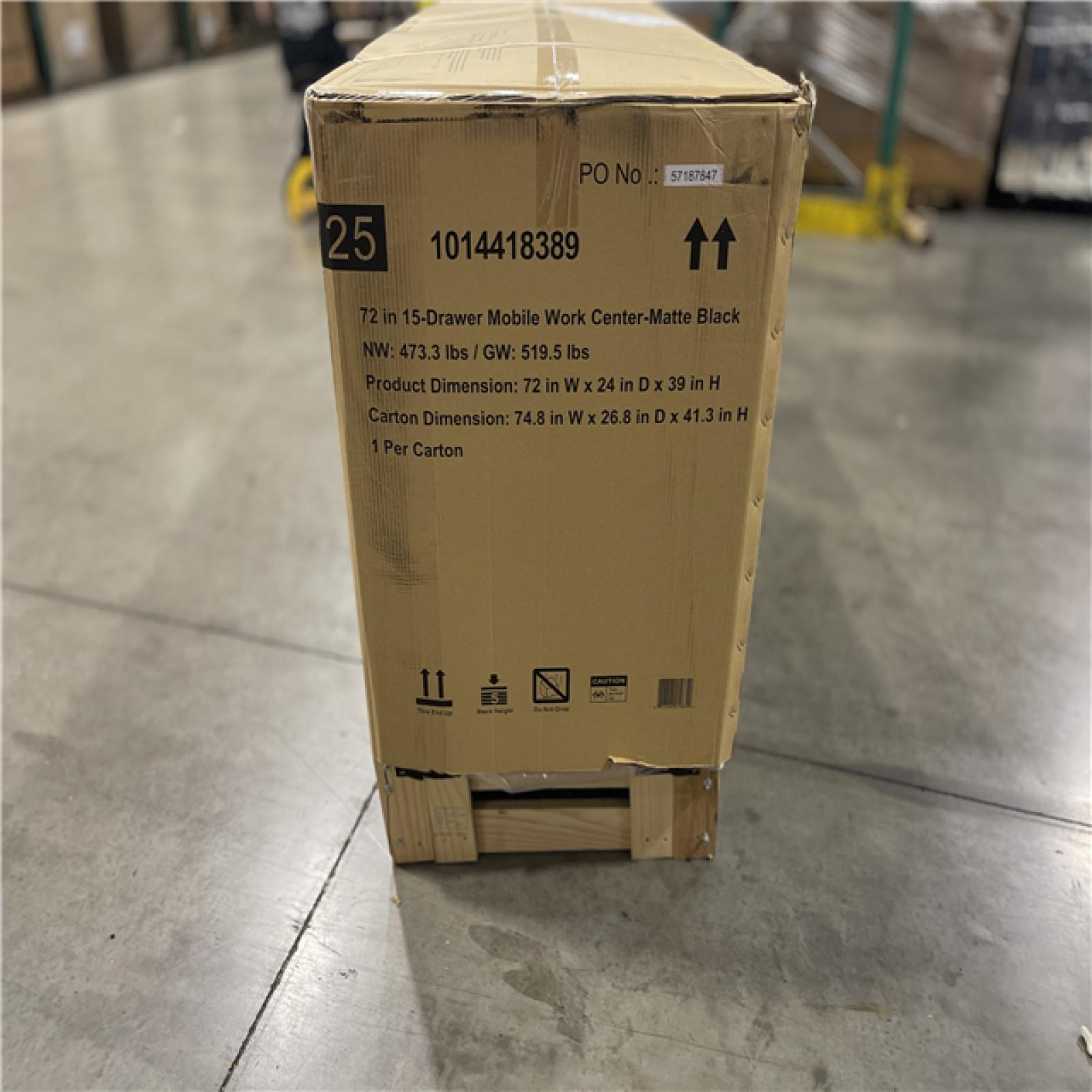 DALLAS LOCATION - AS-IS Husky 72IN 15 DRAWER MOBILE WORKBENCH