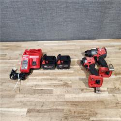 HOUSTON LOCATION - AS-IS MILWAUKEE 2 TOOL COMBO KIT W/ (2) BATTERY & CHARGER