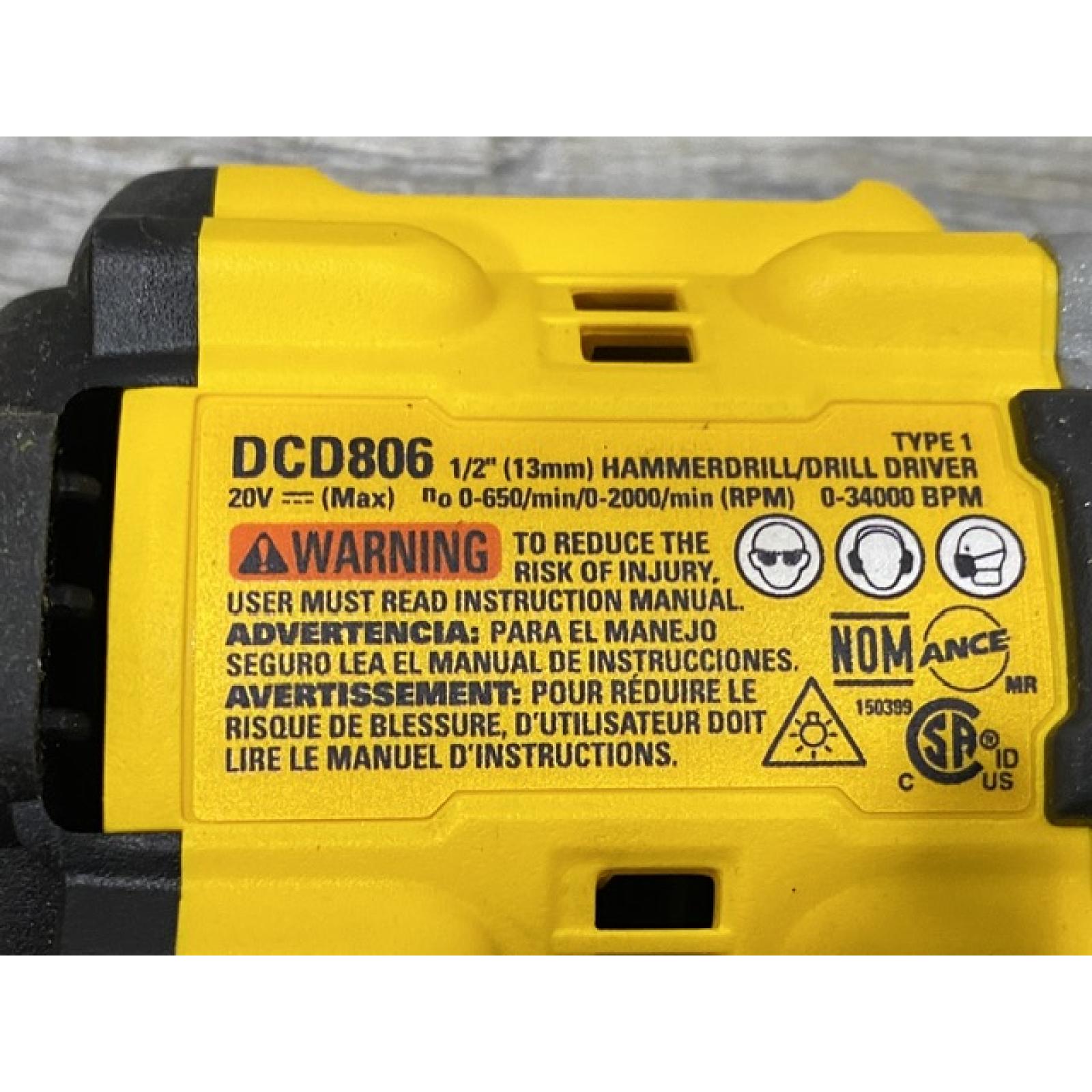 AS-IS DEWALT 20V XR Brushless Cordless 1/2 in. Hammer Drill (Tool-Only)