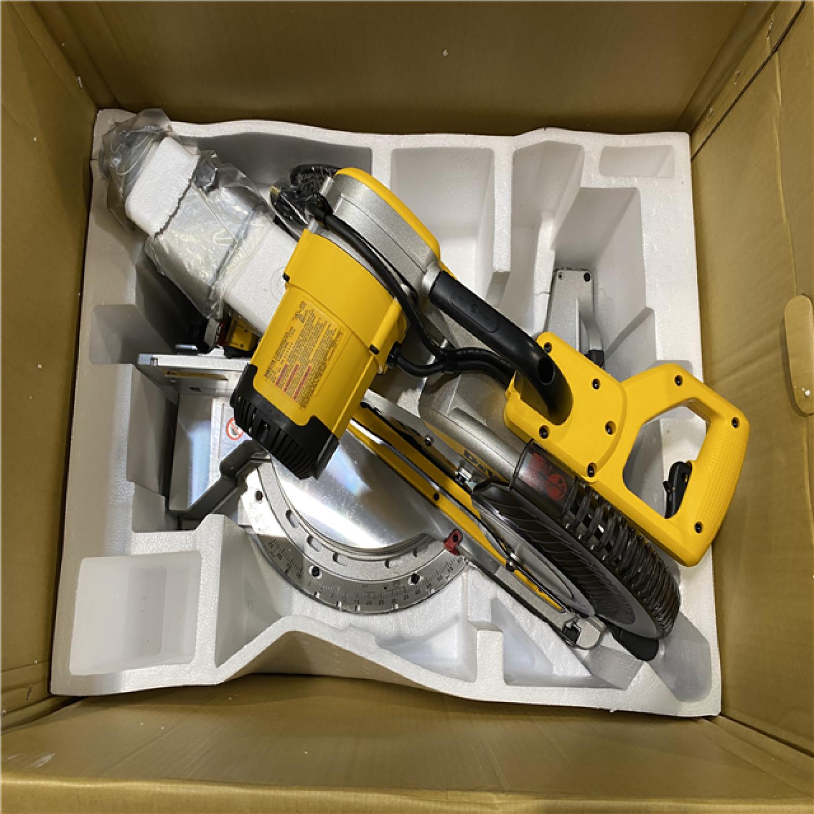 Dallas Location - As-Is DEWALT 12-in Dual Bevel Sliding Compound Miter Saw (Like New Condition)