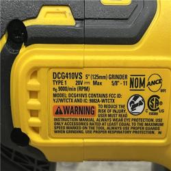 AS-IS DEWALT 20V XR Cordless 4-1/2. in. to 5 in. Variable Speed Angle Grinder (Tool Only)