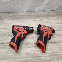 AS-IS Milwaukee M12 Cordless Brushless 2 Tool Combo Kit