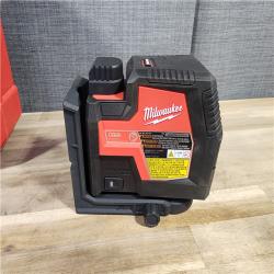 HOUSTON LOCATION - AS-IS Milwaukee 3521-21 4V Lithium-Ion Cordless USB Rechargeable Green Beam Cross Line Laser
