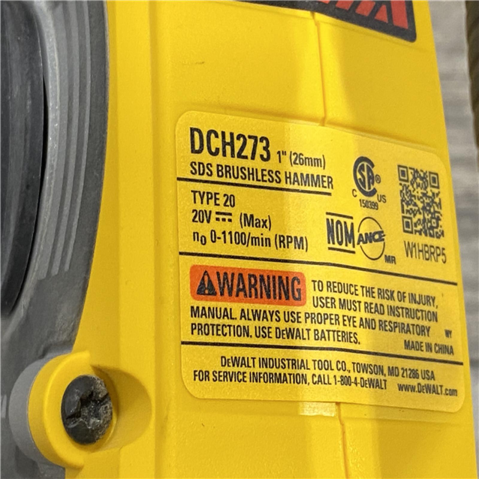 AS-IS DEWALT 20V MAX XR Cordless Brushless 1 in. SDS Plus L-Shape Rotary Hammer (Tool Only)