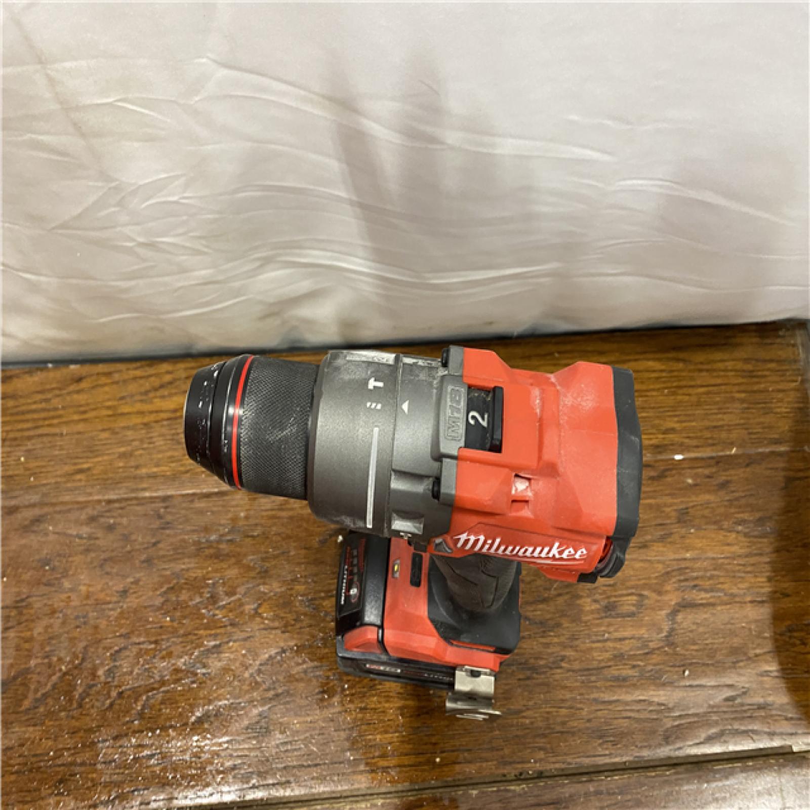 AS-IS Milwaukee 2904-22 Hammer Drill Driver Kit with Batteries  Charger & Tool Case  Red