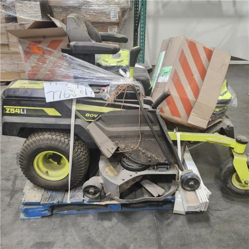 Dallas Location - As-Is  RYOBI 80V HP Brushless 54 in.Riding Mower (2) 80V Batteries and Charger