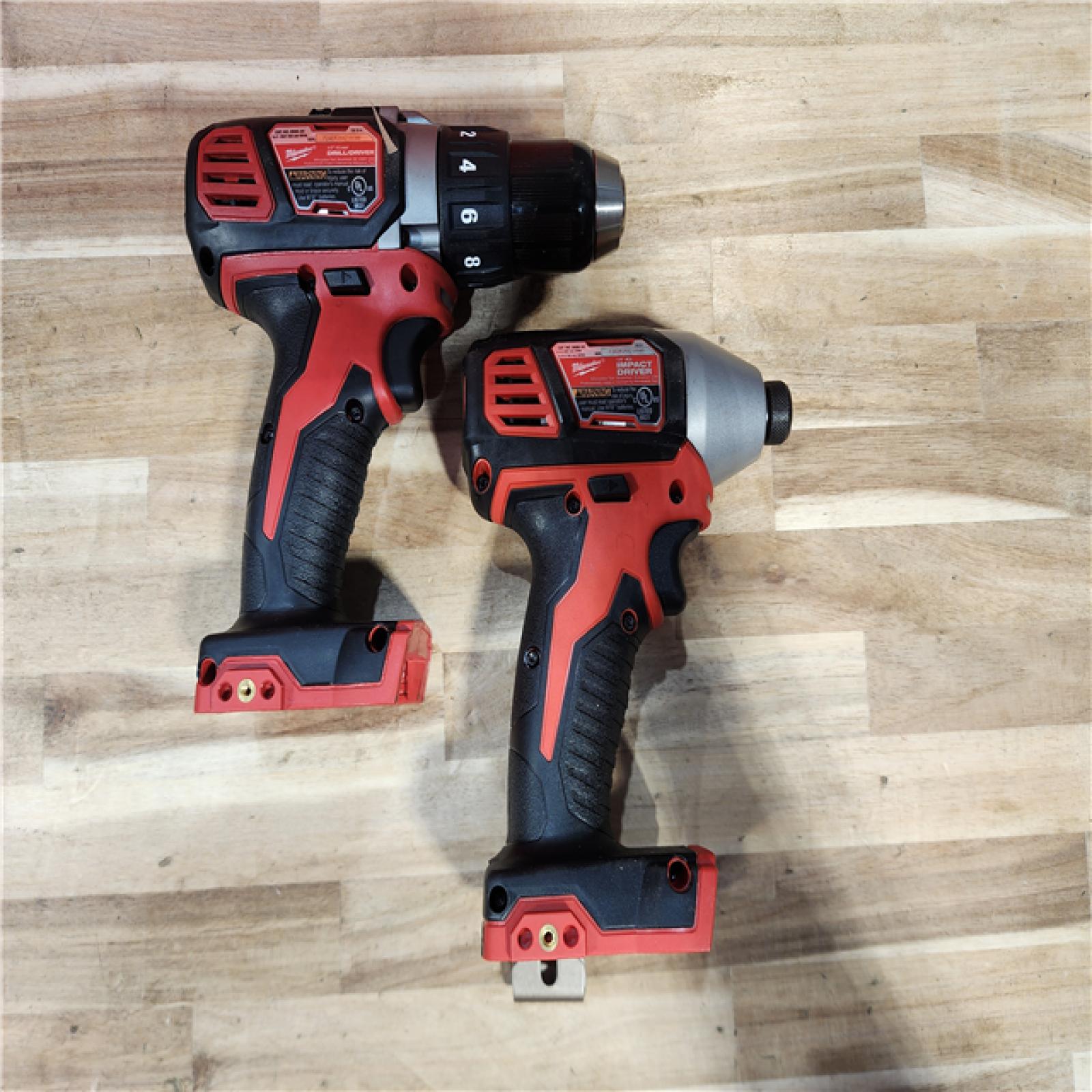 HOUSTON LOCATION - AS-IS Milwaukee 18V Lithium-Ion Cordless Drill Driver/Impact Driver Combo Kit