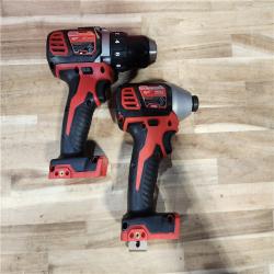 HOUSTON LOCATION - AS-IS Milwaukee 18V Lithium-Ion Cordless Drill Driver/Impact Driver Combo Kit