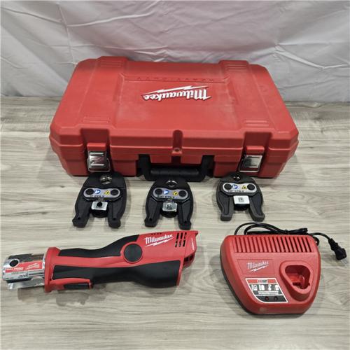 AS-IS MILWAUKEE 12-Volt Lithium-Ion Force Logic Cordless Press Tool Kit (3 Jaws Included) with Two 1.5 Ah Battery and Hard Case