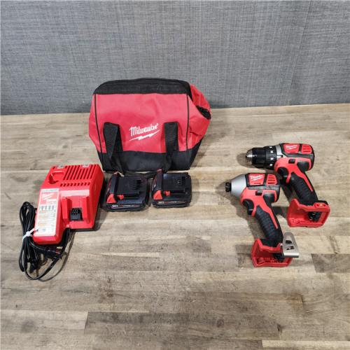 HOUSTON LOCATION - AS-IS Milwaukee 18V Cordless Brushed 2-Tool Drill/Driver and Impact Driver Kit