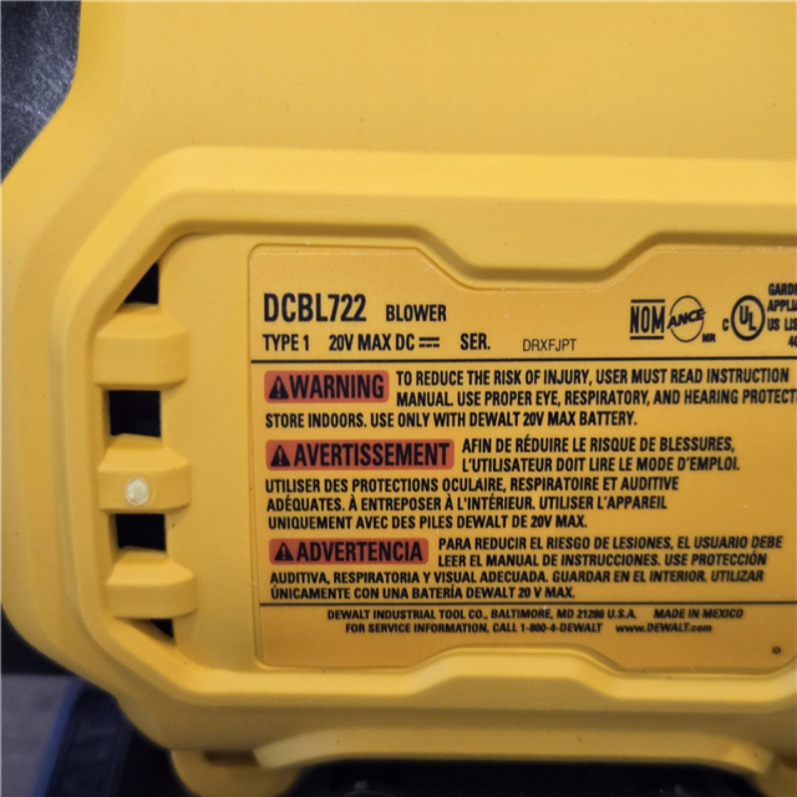 AS-IS DEWALT 20V MAX* XR Cordless Handheld Blower Kit
