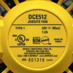 AS-IS DEWALT 20V MAX Jobsite Fan (Tool Only)
