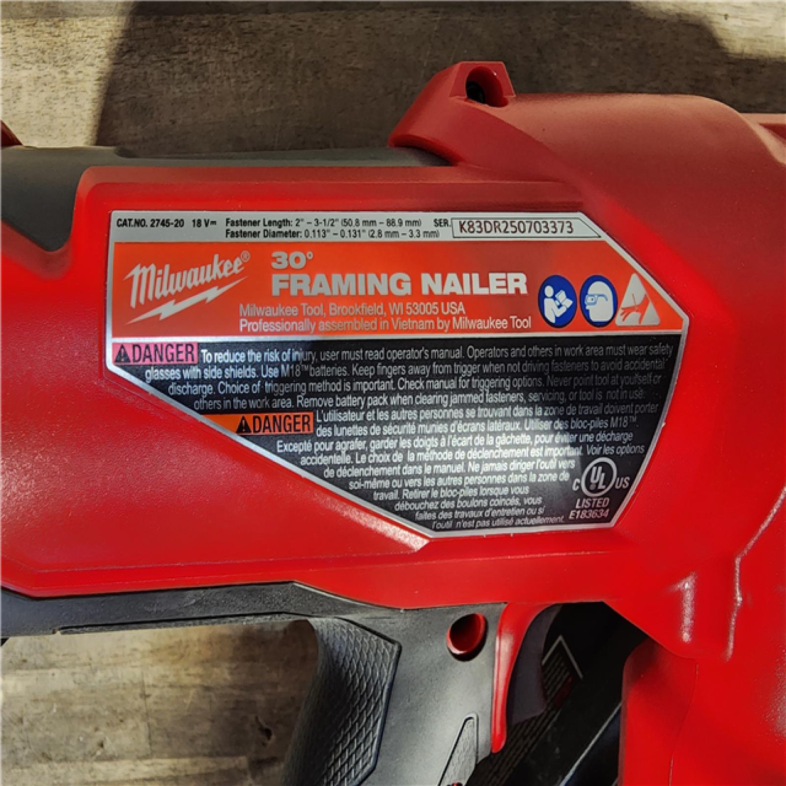 HOUSTON LOCATION - AS-IS (APPEARS LIKE NEW) M18 FUEL 3-1/2 in. 18-Volt 30-Degree Lithium-Ion Brushless Cordless Framing Nailer (Tool-Only)