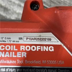 AS-IS Milwaukee FUEL 18-Volt Lithium-Ion Brushless Cordless Coil Roofing Nailer (Tool Only)