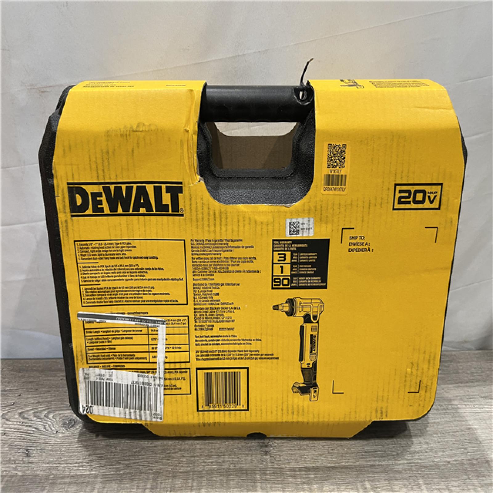 NEW - DEWALT 20V MAX Cordless 1 in. PEX Expansion Tool Kit