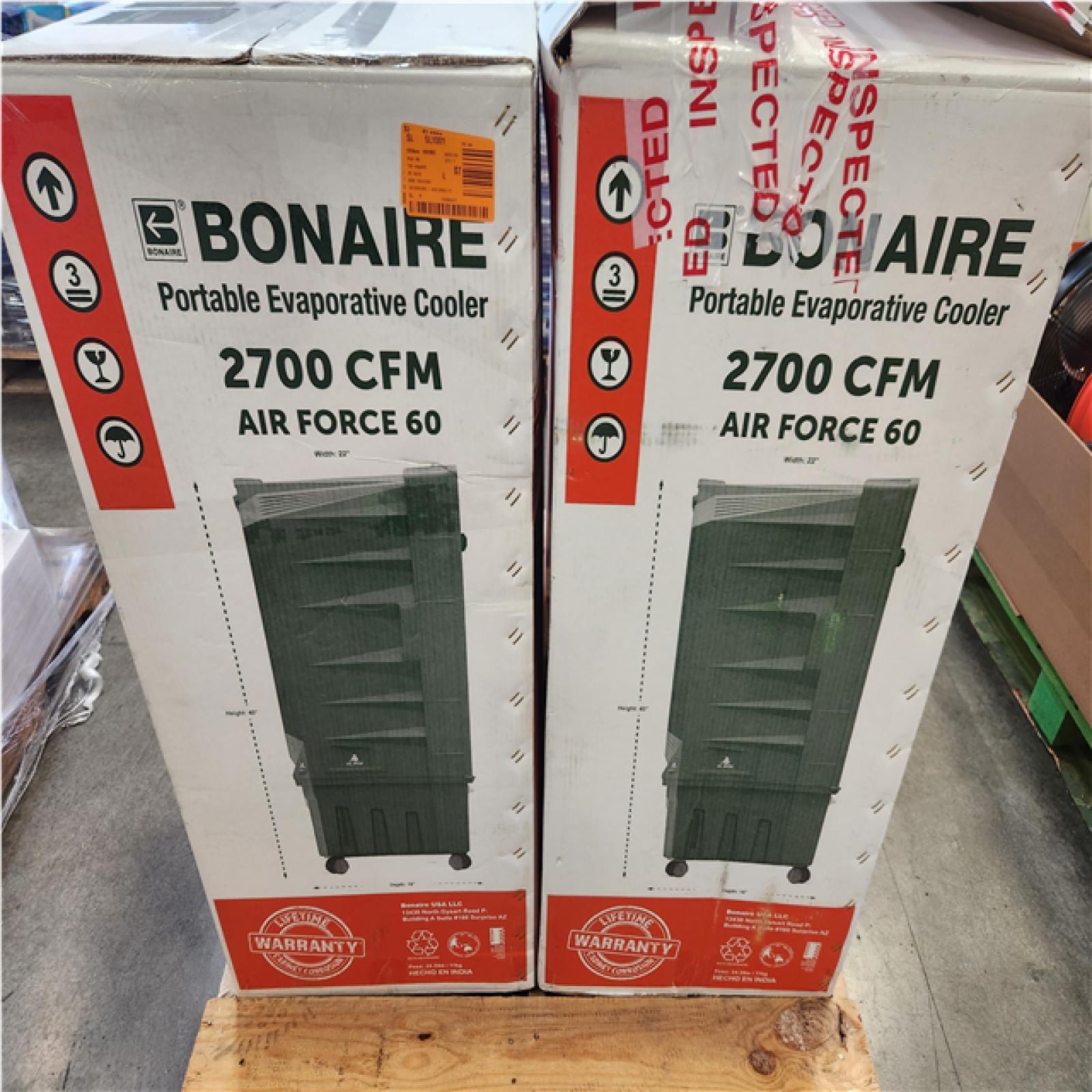 Phoenix LIKE NEW Bonaire Durango Air Force 60 2700 CFM 3-Speed Portable Evaporative Cooler for 800 sq. ft. (2-Pack)