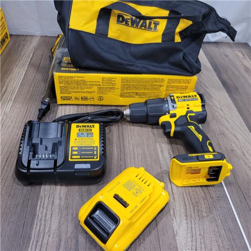 GOOD  DEWALT ATOMIC 20-Volt Lithium-Ion Cordless 1/2 in. Compact Hammer Drill with 3.0Ah Battery, Charger and Bag