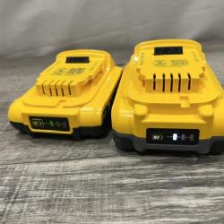 AS-IS DEWALT 20V MAX Lithium-Ion 4.0 Ah and 2.0Ah Battery Packs (2-Pack)