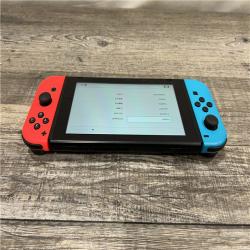 AS-IS Nintendo Switch with Neon Blue and Neon Red Joy-Con