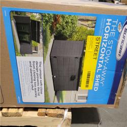 CALIFORNIA AS-IS SUNCAST THE STOW-AWAY HORIZONTAL SHED
